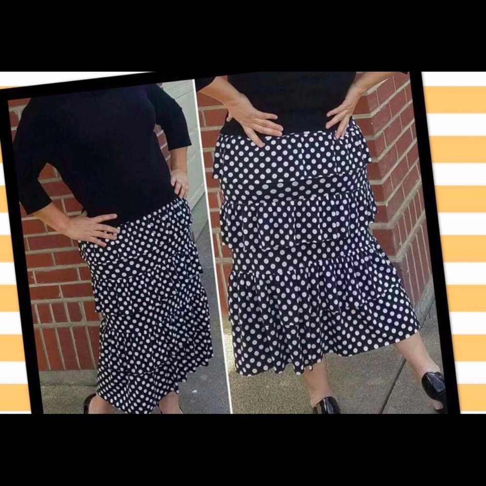 Polkadot ruffle skirts
